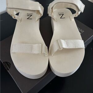 Zella Cream Strap Sandals